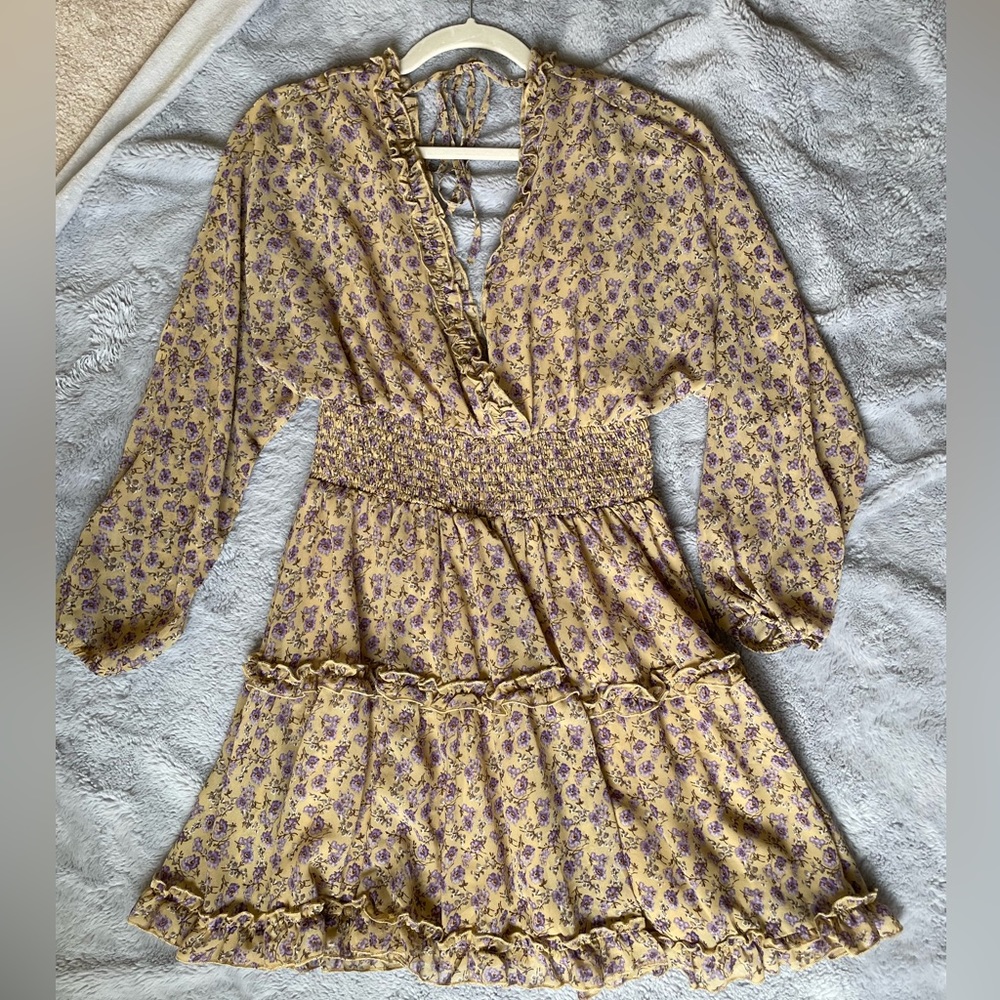 Day at the Vineyard Long Sleeve Mini Dress - Picture 3 of 4